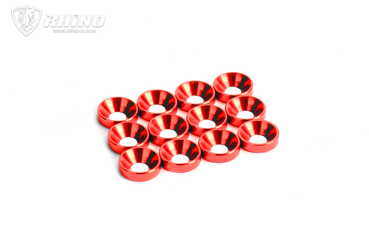 M4 Countersunk Washer (Red) 12 pcs