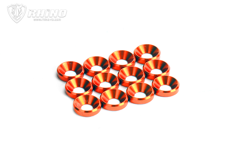 M4 Countersunk Washer (Orange) 12 pcs
