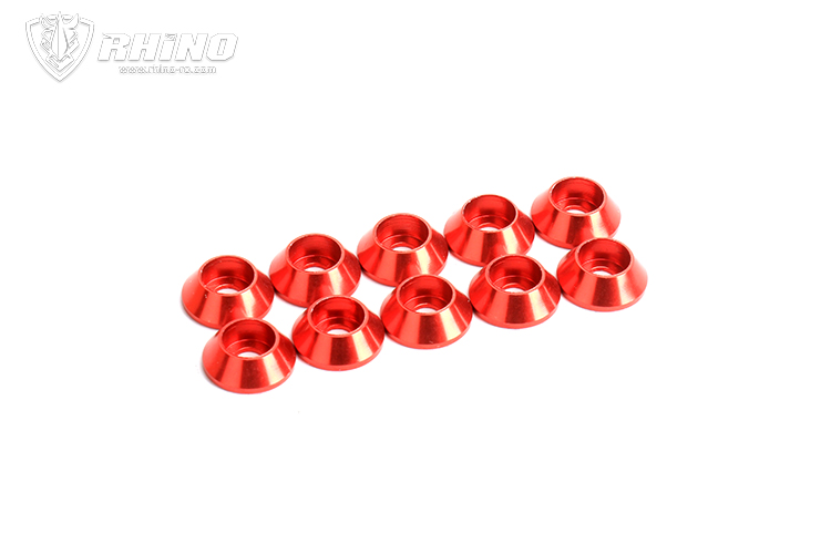 M3 Countersunk Washer (Red) 10 pcs